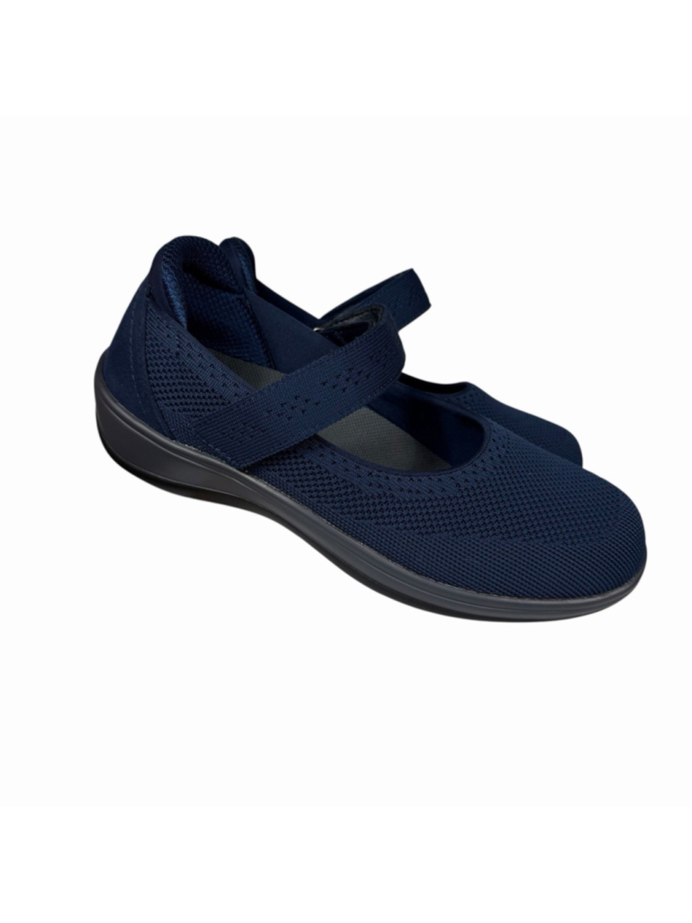 Orthofeet Springfield Mary Jane Shoes Womens Size 7.5 B Navy Blue Comfort